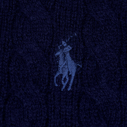 Polo Ralph Lauren Half Zip Cable Knit Jumper Navy