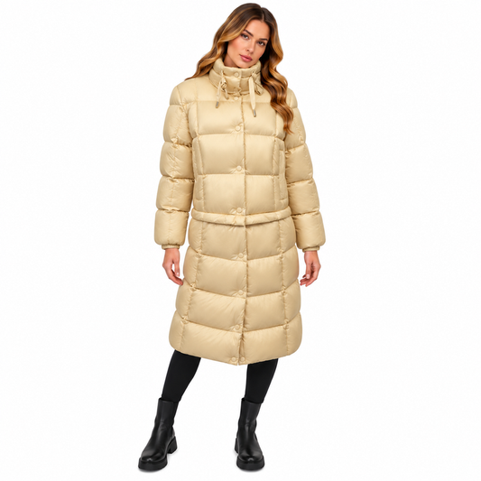 Marc Cain Women's Long Coat Dark Cream