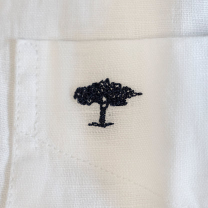 Fynch Hatton Men's Short Sleeve Linen Shirt White