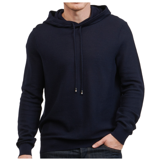 Hugo Boss Trapani Men's Knitted Hoodie Dark Blue