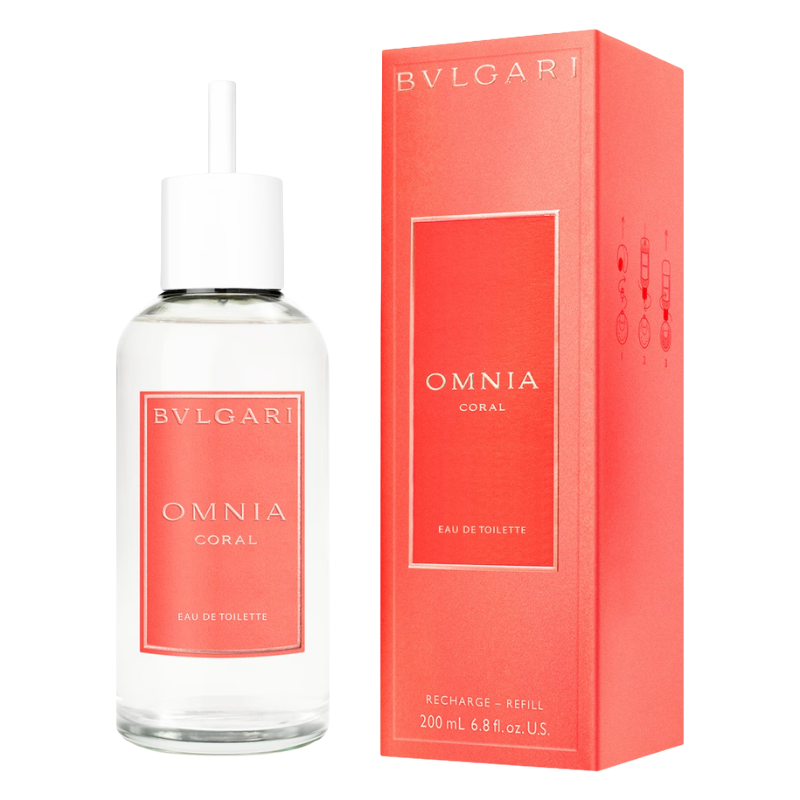 Bvlgari Omnia Coral Eau De Toilette Recharge Refill 200ml