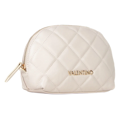 Mario Valentino Women's Cosmetic Bag Ecru/ Taupe