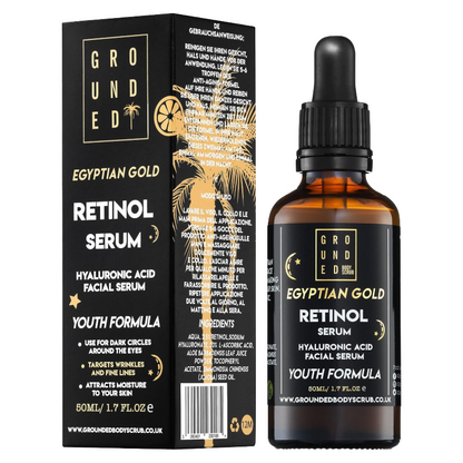 Grounded Retinol Serum Hyaluronic Acid Face Serum 50ml (Blemished Box)
