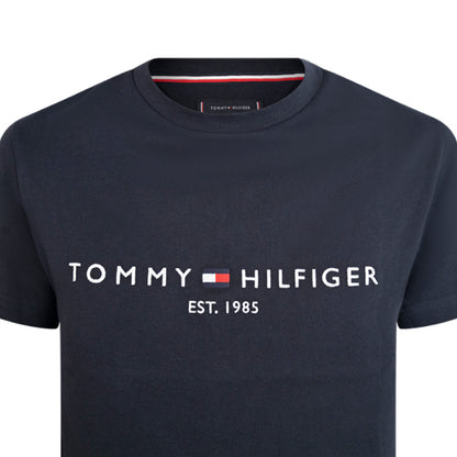 Tommy Hilfiger Core Tommy Logo T-Shirt Slim Fit Sky Captain Men's