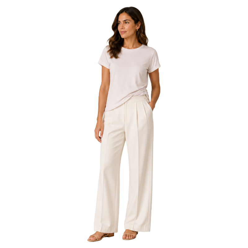 Victoria's Secret Cream Cotton Linen T-Shirt Womens - X Large