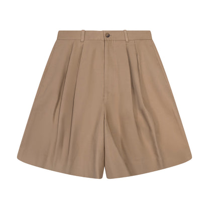 Ralph Lauren Polo Relaxed Fit Long Pleated Women's Shorts Beige