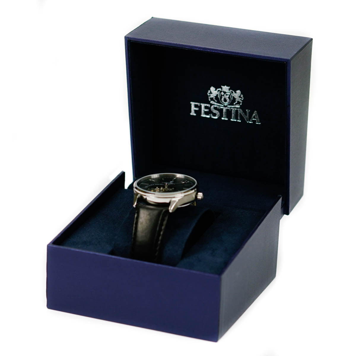 Festina Automatic Black Leather Watch F6846-4