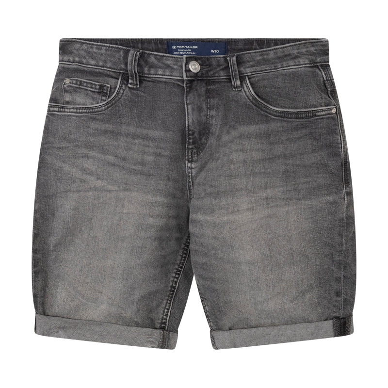 Tom Tailor Men's Regular Slim Denim Shorts Grey 