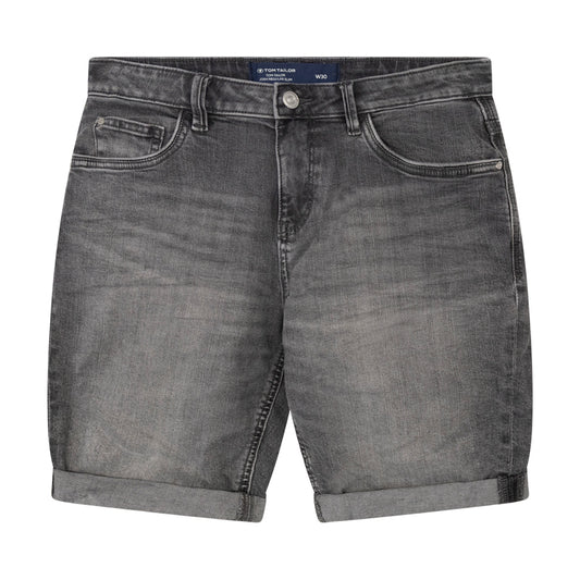Tom Tailor Men's Regular Slim Denim Shorts Grey 