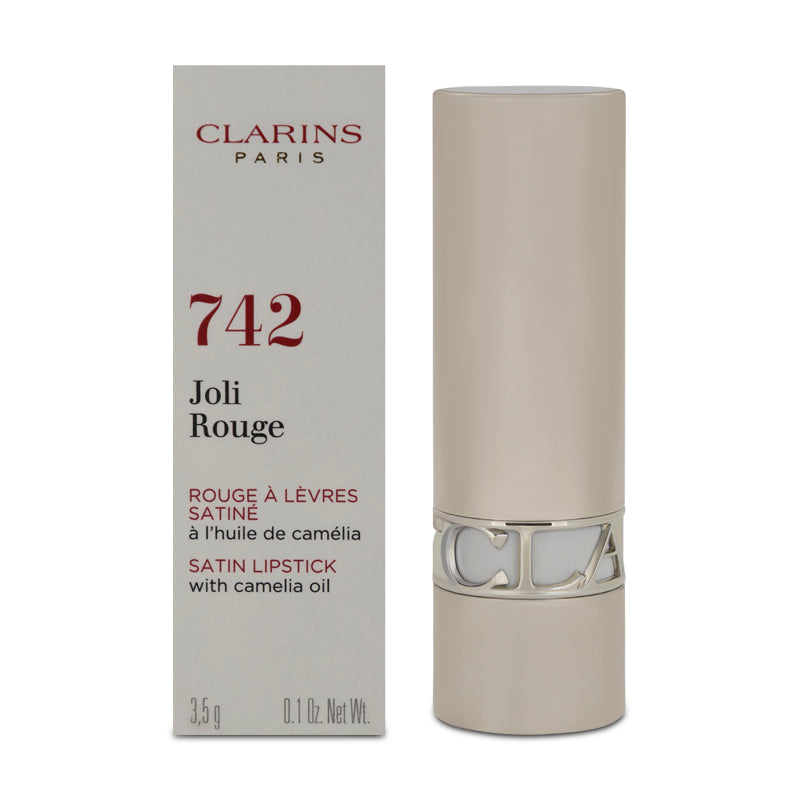 Clarins Joli Rouge Satin Lipstick 742 Joli Rouge