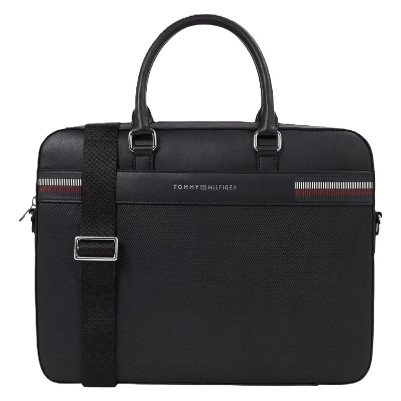 Tommy Hilfiger Men's Black Laptop Bag 15 inch