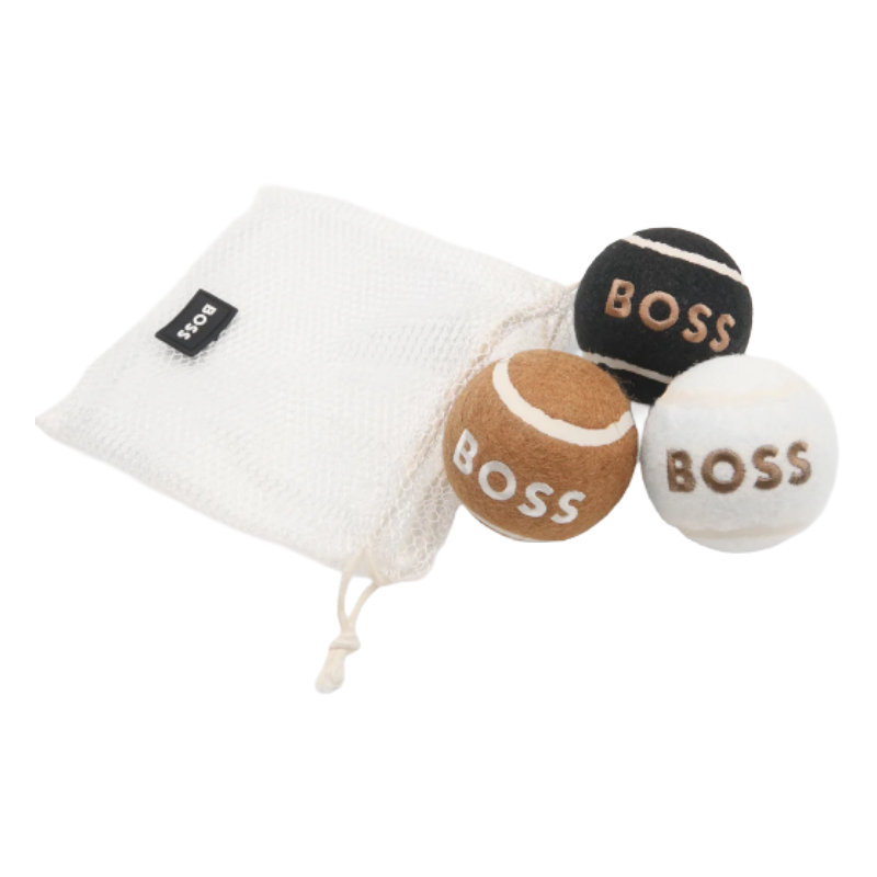 Hugo Boss Dog Three Tennis Ball Set With Mesh Bag