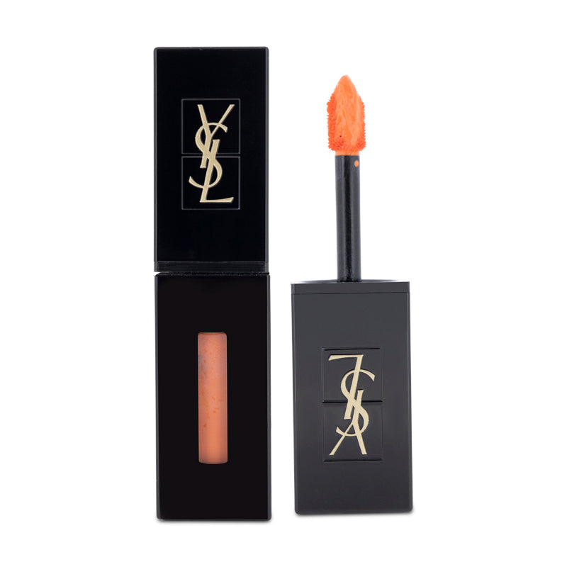 YSL Vernis Vinyl Cream Coral Liquid Lipstick Stain 408 Corail Neo-Pop