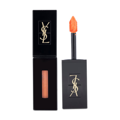 YSL Vernis Vinyl Cream Coral Liquid Lipstick Stain 408 Corail Neo-Pop