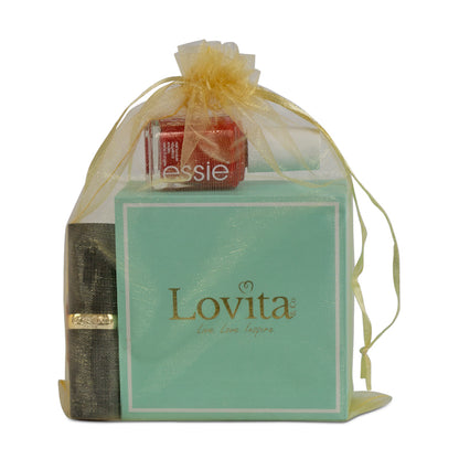 Lovita Gift Set: Bracelet, Lipstick & Nail Polish