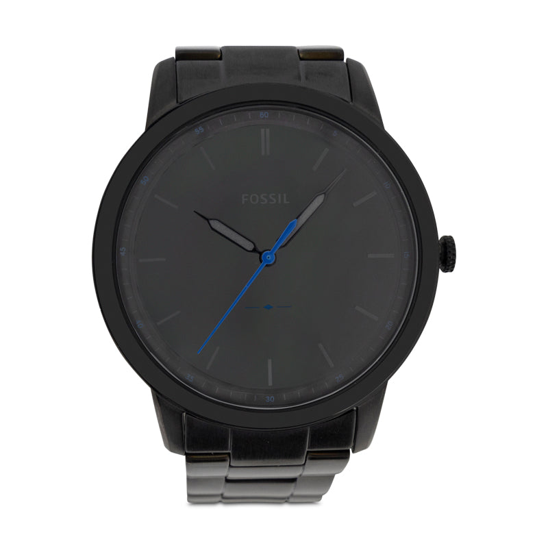 Fossil The Minimalist Slim Three-Hand Black Stainless Steel Watch FS5308