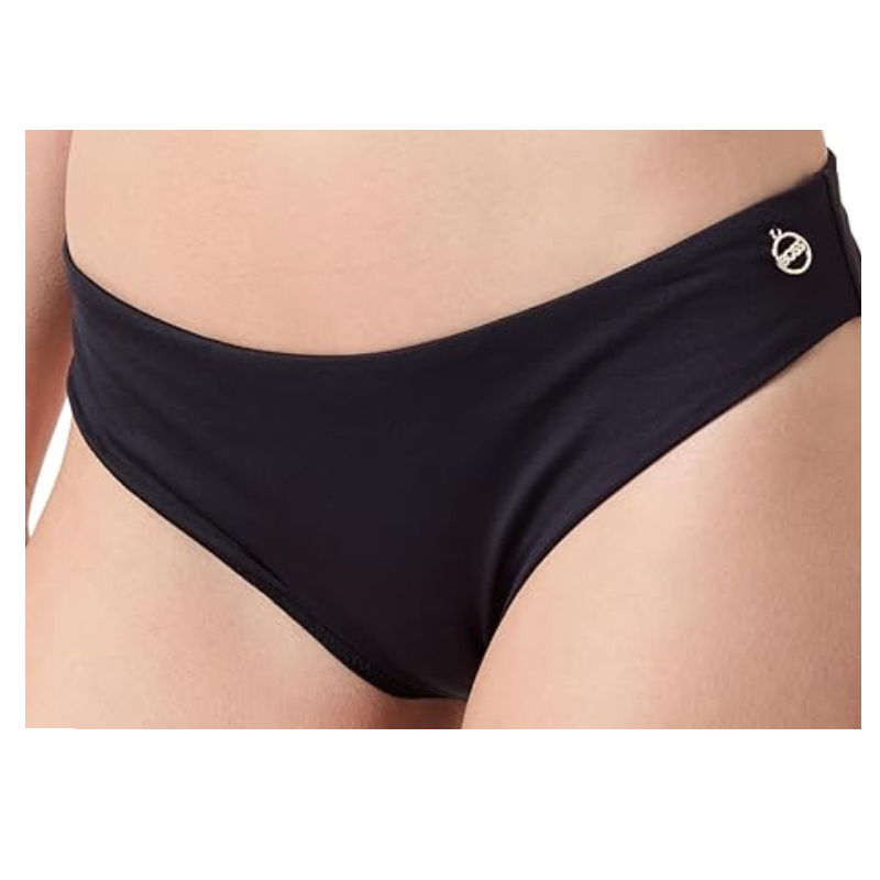 Hugo Boss Bella Brief Logo Charm Women's Bikini Briefs Black Swimwear