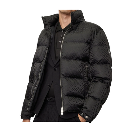 Hugo Boss Carbonian Monogram-Jacquard Men's Black Padded Jacket