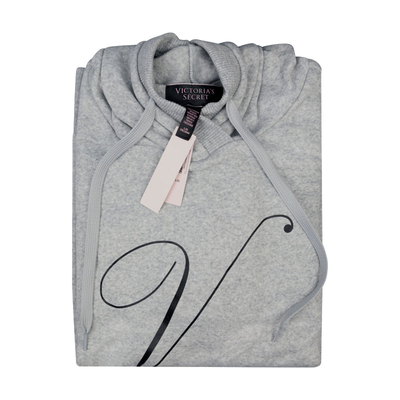 Victoria's Secret 'V' Grey Hoodie Large Women's