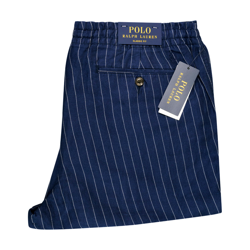 Ralph Lauren Polo Classic Fit Prepster Twill Trousers Striped Blue Men's