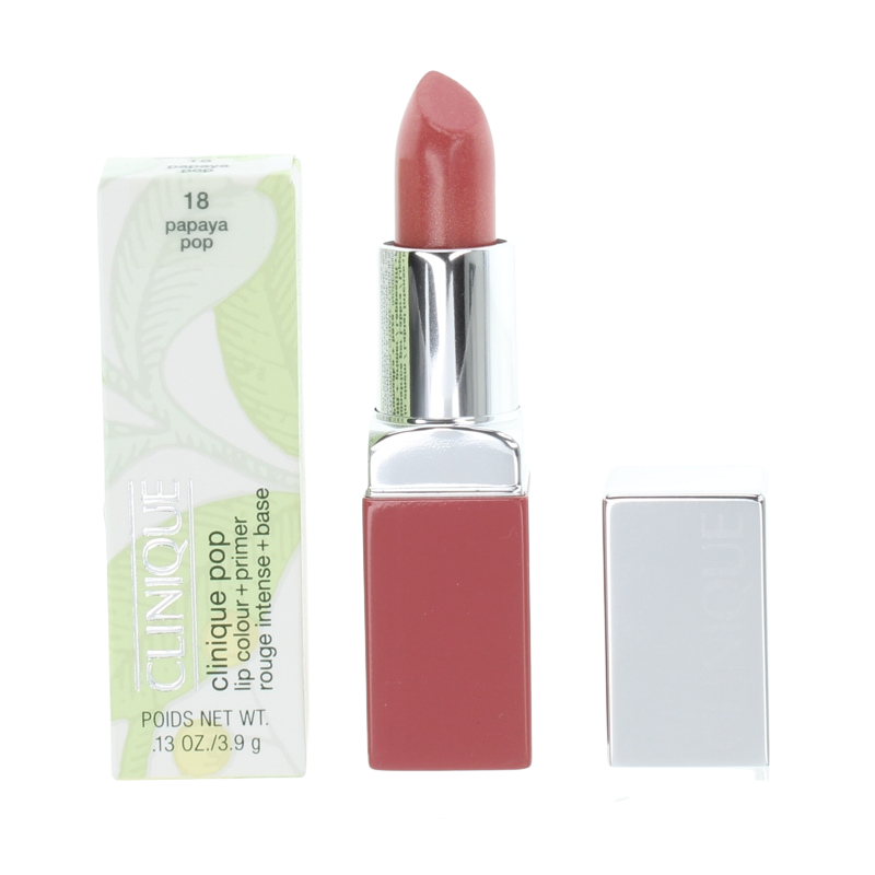 Clinique Pop Lipstick + Primer 18 Papaya Pop