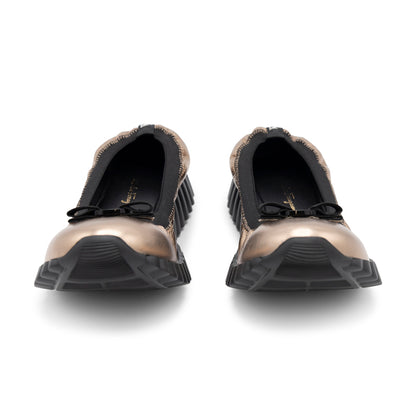 Salvatore Ferragamo Dolly ballerina Style Slip-Ons Gold Size 8