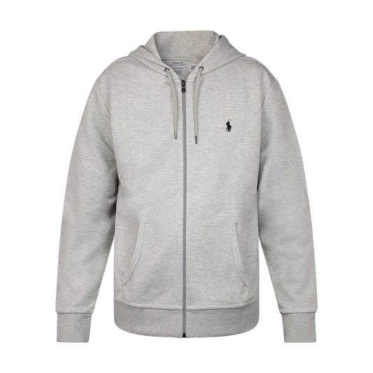 Ralph Lauren Polo Full Zip Sweatshirt Hoodie Aviator Grey Heather Large