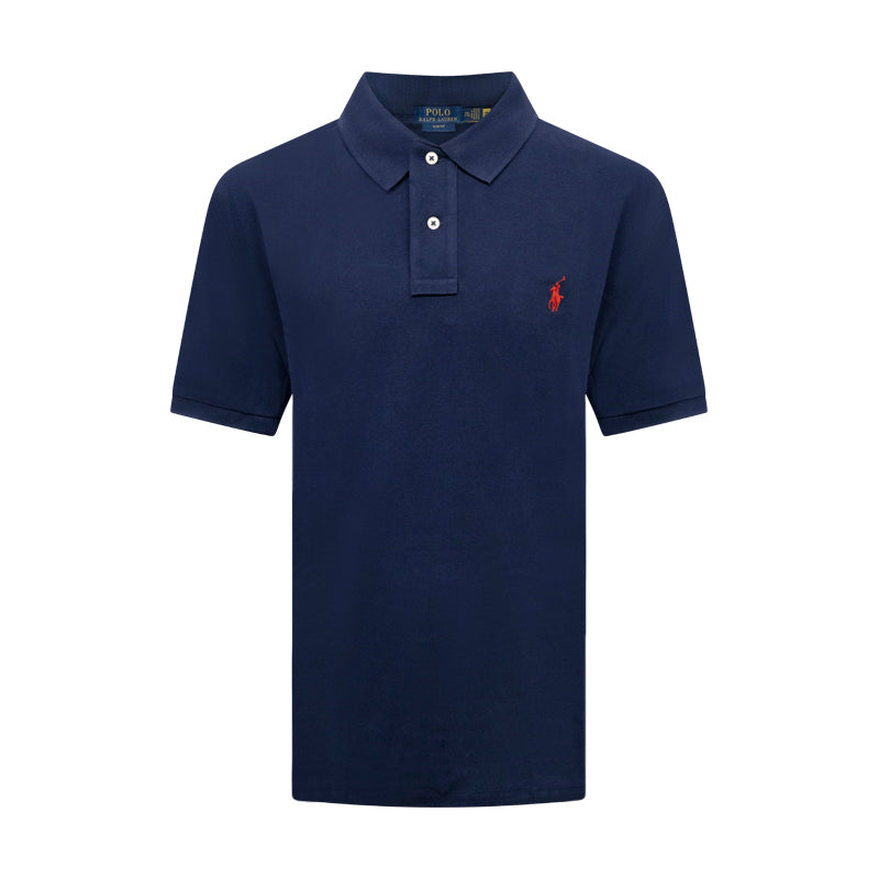  Ralph Lauren Polo Men's Slim Fit Polo Short Sleeve Shirt Blue