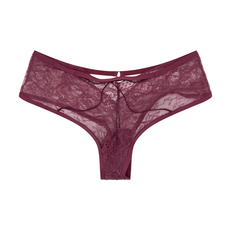 Victoria's Secret Novelty Cheeky Knickers Velvet Maroon X Small