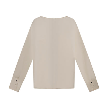 Hugo Boss Silk Women's Blouse Shirt Bidinta White