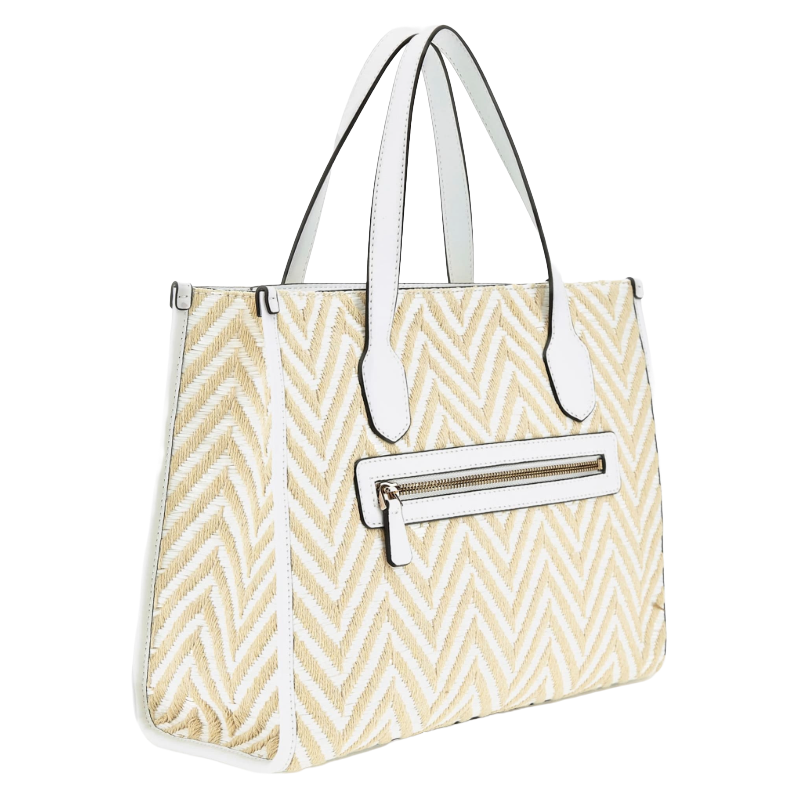 Guess Women's's Silvana raffia Handbag White/Multi HWCV8665220