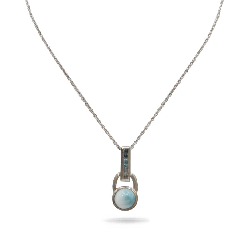 Marahlago Aqua Necklace Larimar Silver Blue