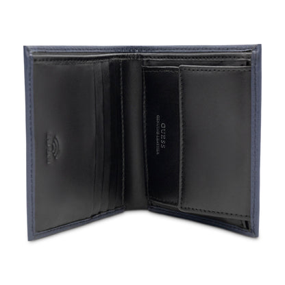 Guess Folding Wallet Navy Blue Men's SMCSLELEA22