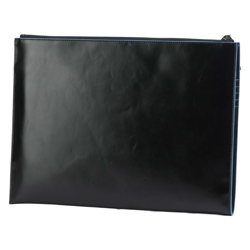 Piquadro Black Tablet Bag Cow Leather 13 inch