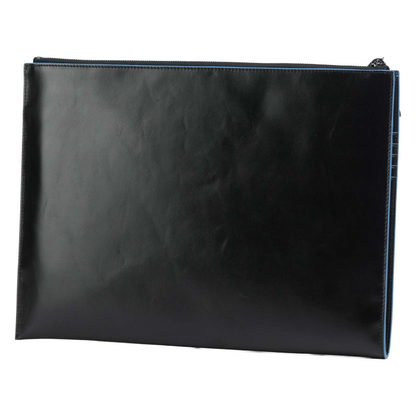 Piquadro Black Tablet Bag Cow Leather 13 inch