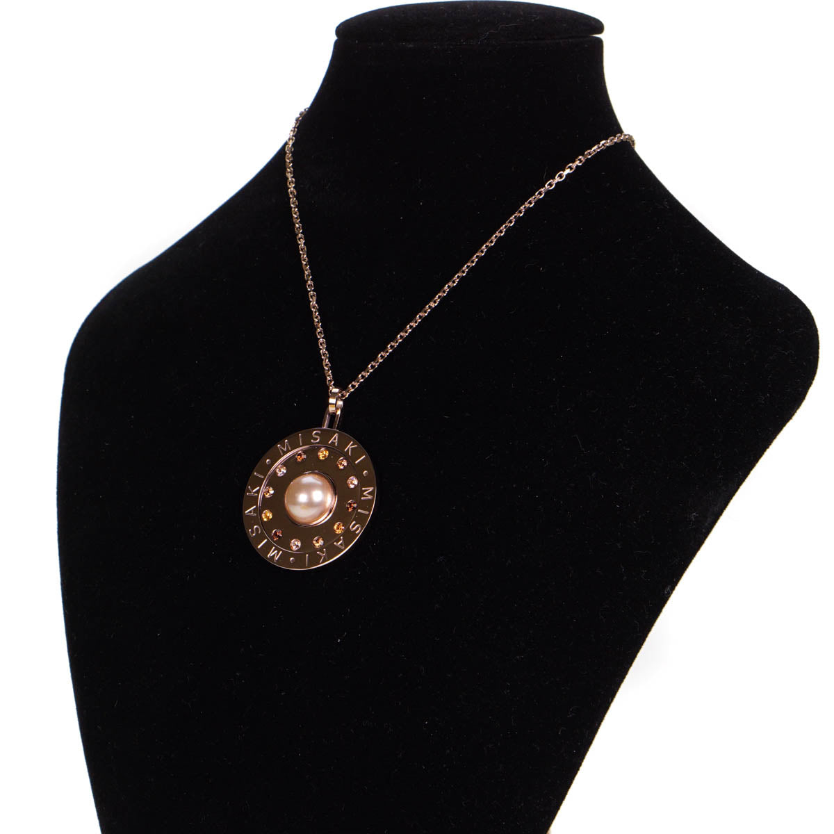 Misaki Rose Gold Pearl & Crystal Pendant Necklace & Earring Set