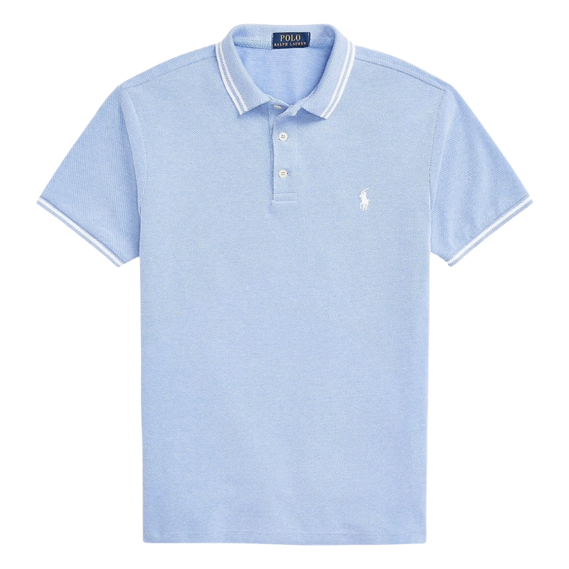 Ralph Lauren Polo Men's Custom Slim Fit Stretch Mesh Polo Shirt Light Blue