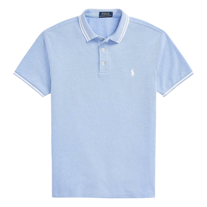 Ralph Lauren Polo Men's Custom Slim Fit Stretch Mesh Polo Shirt Light Blue