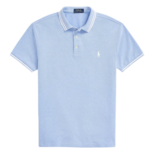 Ralph Lauren Polo Men's Custom Slim Fit Stretch Mesh Polo Shirt Light Blue
