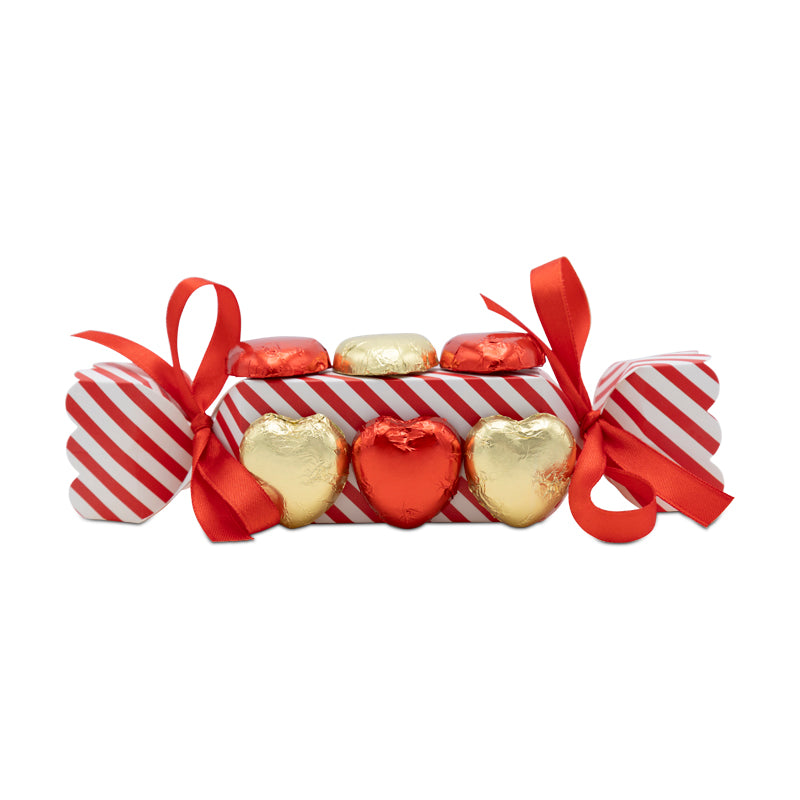 Christmas Cracker Swiss Milk Chocolate Hearts