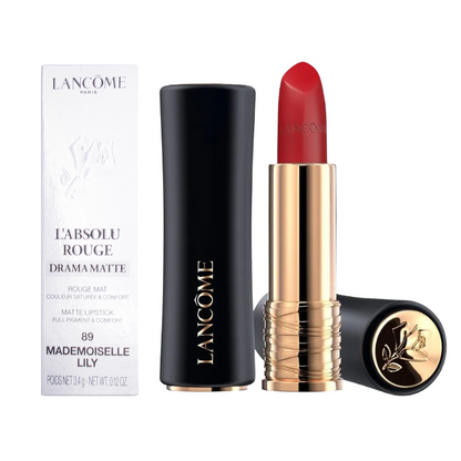 Lancome L'Absolu Rouge Drama Matte Red Lipstick 89 Mademoiselle Lily (Blemished Box)