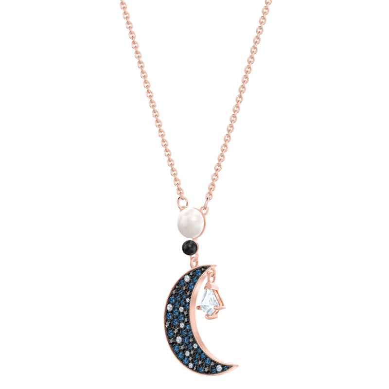 Swarovski Symbolic Moon Rose Gold Necklace