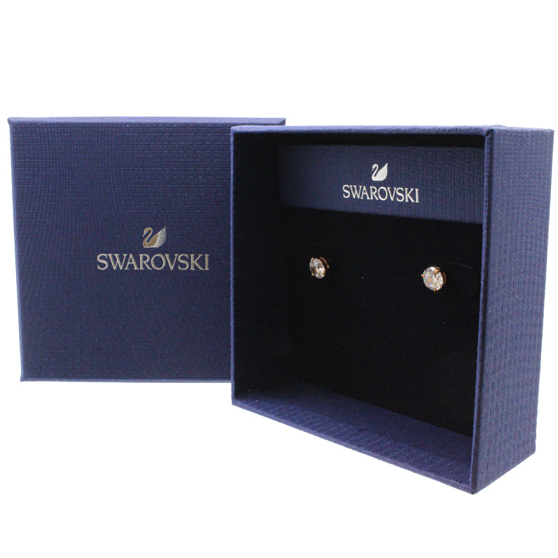 Swarovski Solitaire Rose Gold Earrings 5112156