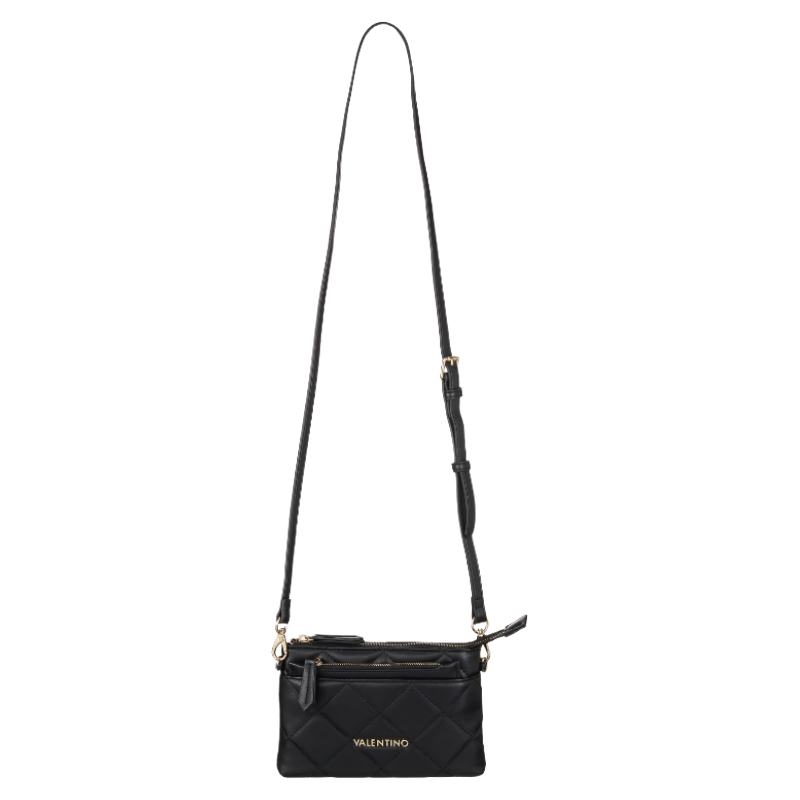 Mario Valentino Ocarina Small Quilted Shoulder Bag Black Women's