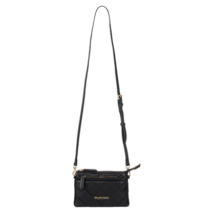 Mario Valentino Ocarina Small Quilted Shoulder Bag Black Women's