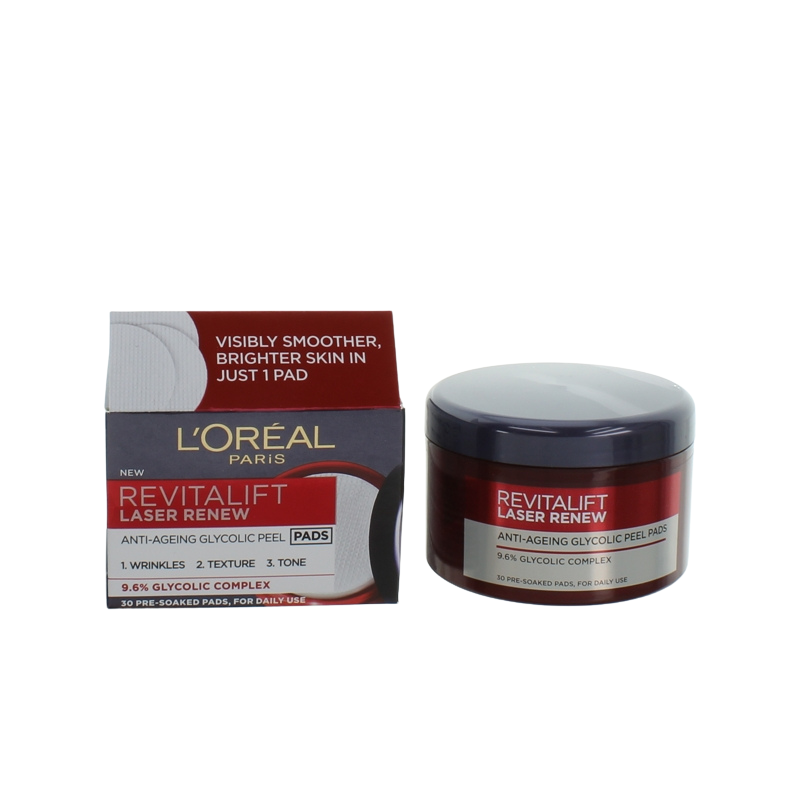 L'Oreal Revitalift Laser Renew Anti Ageing Glycolic Peel Pads