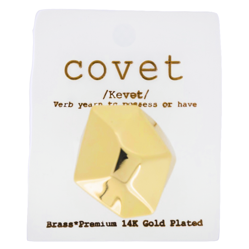 14k Gold Plated Gold Dome Ring Adjustable By Covet