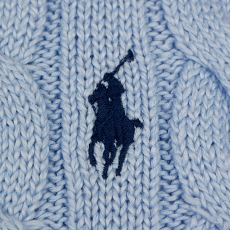 Ralph Lauren Polo Cable-Knit Cotton Jumper Blue