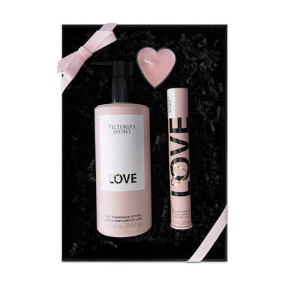 Victoria's Secret Love Fine Fragrance Lotion & Perfume Rollerball Gift Set (HOGIES GIFT)