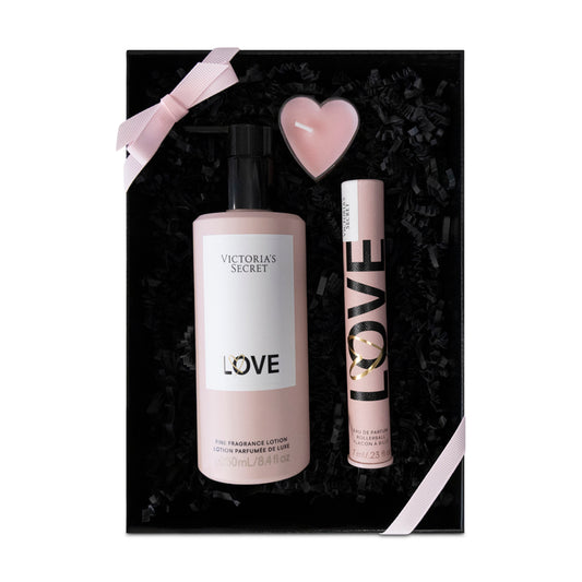 Victoria's Secret Love Fine Fragrance Lotion & Perfume Rollerball Gift Set (HOGIES GIFT)